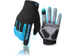 (azul G) Luvas De Ciclismo Masculinas Longas, Respiráveis, Acolchoadas, Com Função Touchscreen E Antiderrapantes.