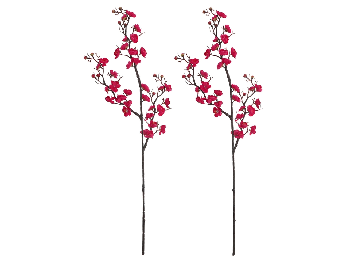 Laxiscreed Arranjo De Flores Artificiais De Pêssego Em Estilo Chinês, Conjunto De 2 Peças