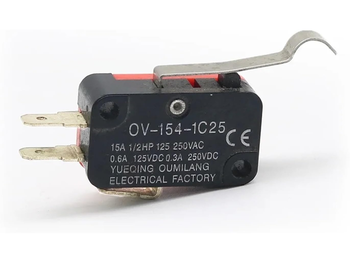 Conjunto De 10 Peças V 154-1c25 Com Botão Pressão Ação Rápida Spdt, Interruptor De Limite Momentâneo Liga Desliga, 15a