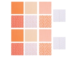 Conjunto de Pano de Algodão Estampado Floral 25x25cm para Costura DIY Artesanal Acessórios de Bordado | S/MARCA