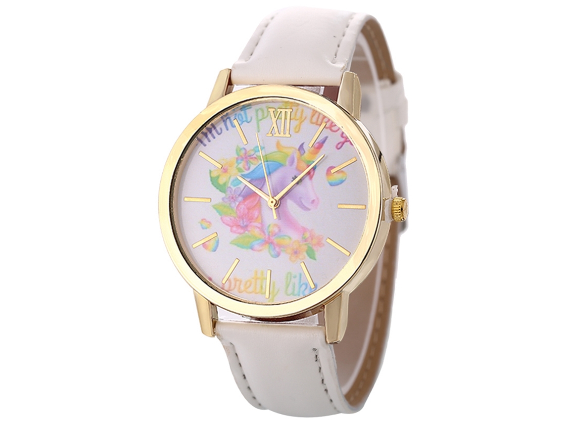 Relógio de Pulso Feminino Estilo Business Casual Couro Pu Quartz com 5 Cores