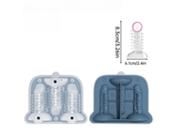 Divertida Forma De Silicone Para Bolas De Gelo Com Tampa, Ideal Para Cocktails De Whisky, Sumos E Outras Bebidas Azul Hexinyigjly