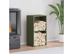 Vidaxl Suporte Para Lenha Aço Laminado A Frio Verde Azeitona