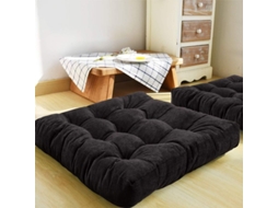 2026 almohada de Suelo Cuadrada para Meditación Yoga 22x22 Pulgadas Tela Corduroy Relleno de Fibra Poliéster Negro