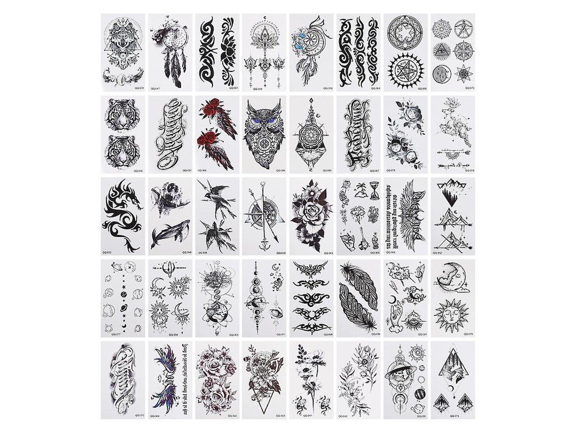 40pcs Tatuagens Temporárias Allinless