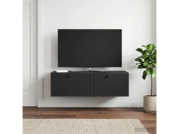 Vidaxl Gabinete De Tv De Parede Preto 98 X 41 X 30 Cm
