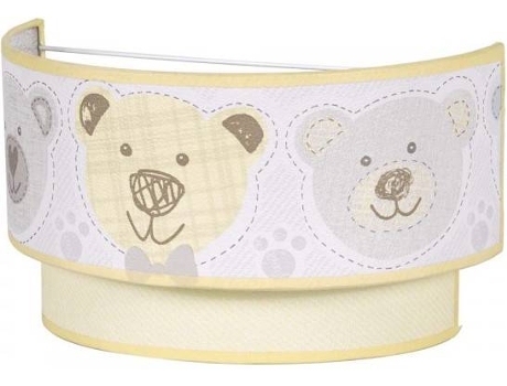 Aplique  Panda (Amarelo - E27 - 60 W - Tecido)
