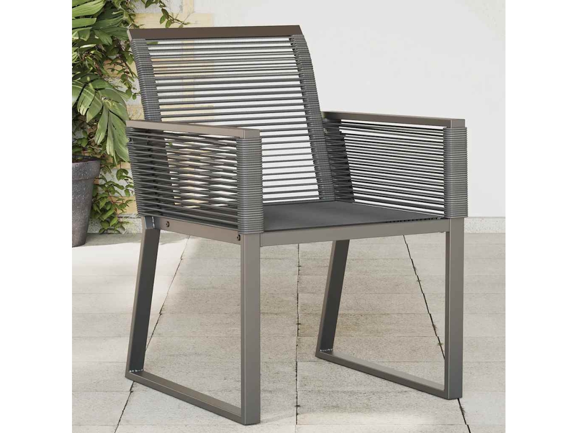 Vidaxl Cadeiras De Jardim 4 Pcs Vime Pe Preto