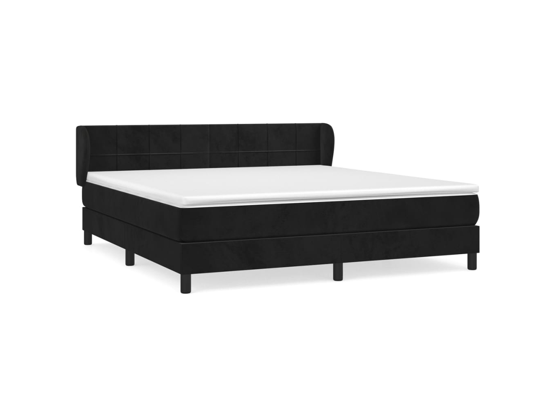 Box Spring Bed, Box Spring Beds Vidaxl Preto Veludo (180 X 200 Cm)