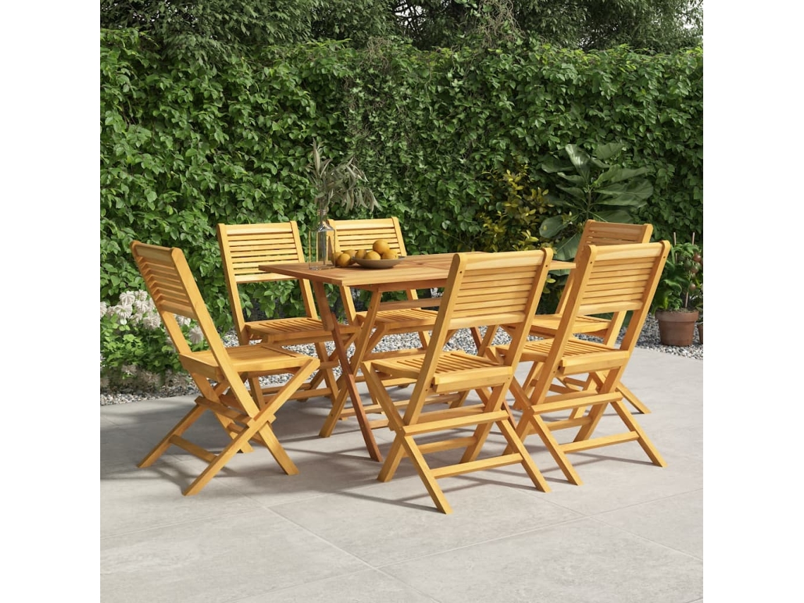 Cadeiras De Jardim Dobráveis 6 Pcs 47x62x90 Cm Teca Maciça Dkd Home Decor