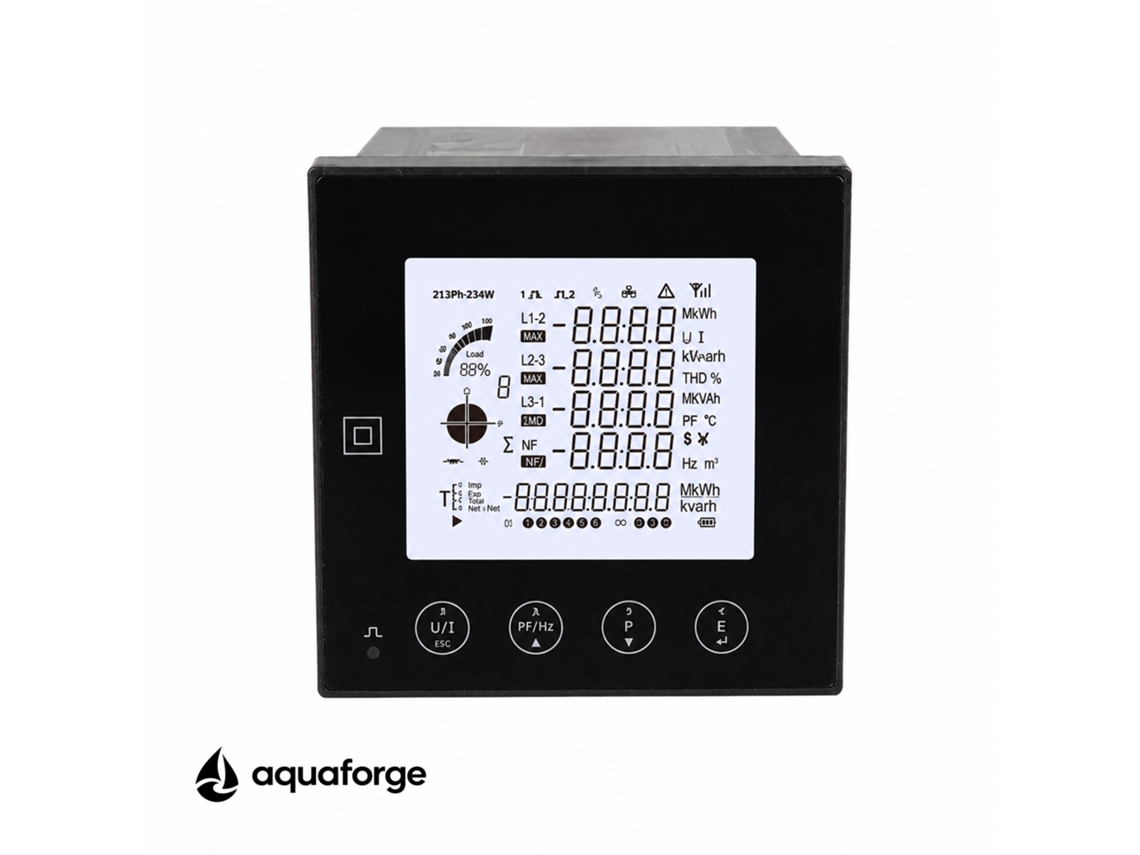 Pac2100 Medidor Elétrico Inteligente 72mm Lcd - Pac2100