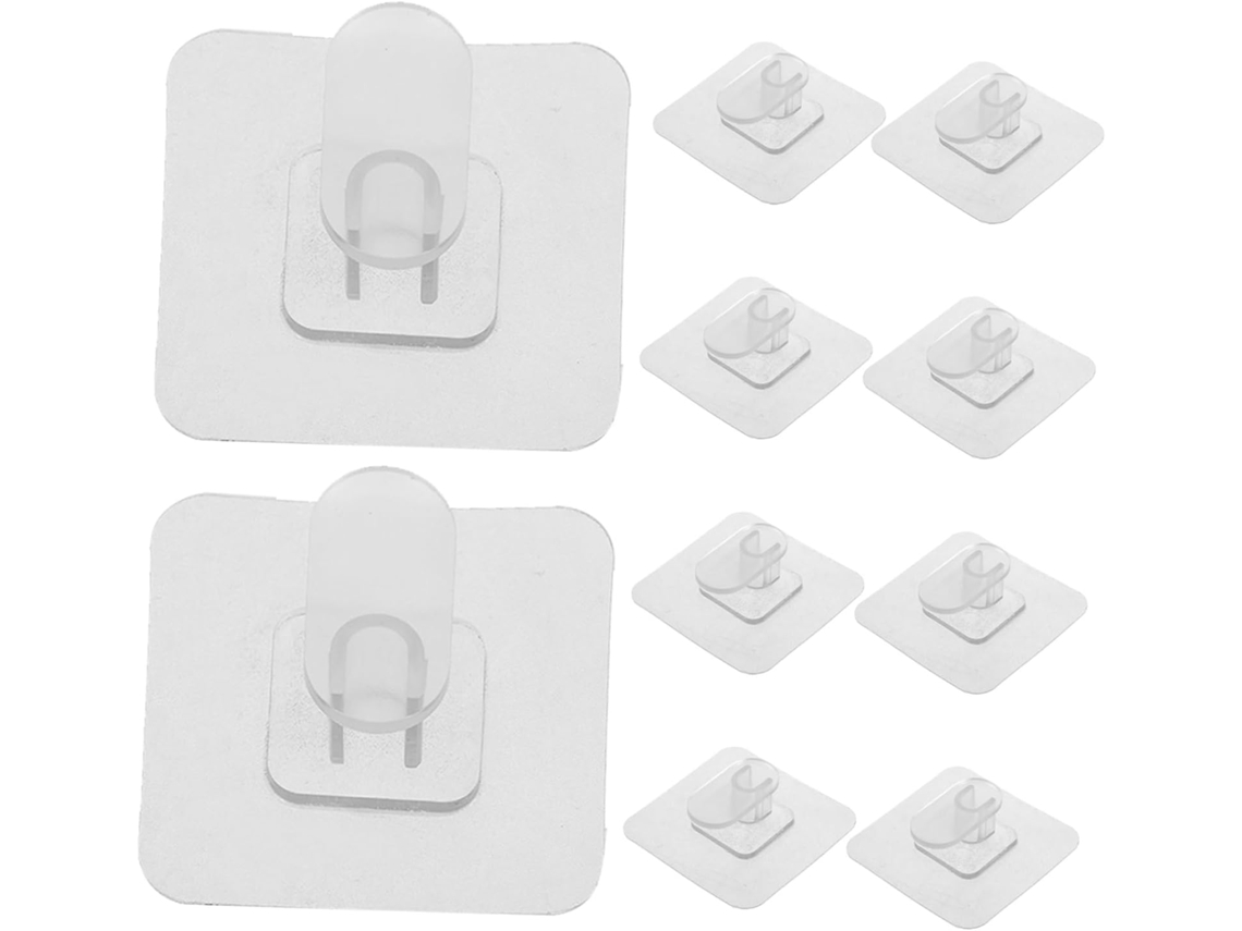 Conjunto De 10 Ganchos Adesivos Resistentes Para Parede, Ideais