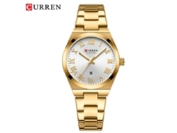 Relógio Feminino Elegante Com Números Romanos, Mecanismo De Quartzo, Calendário E Resistência À Água.