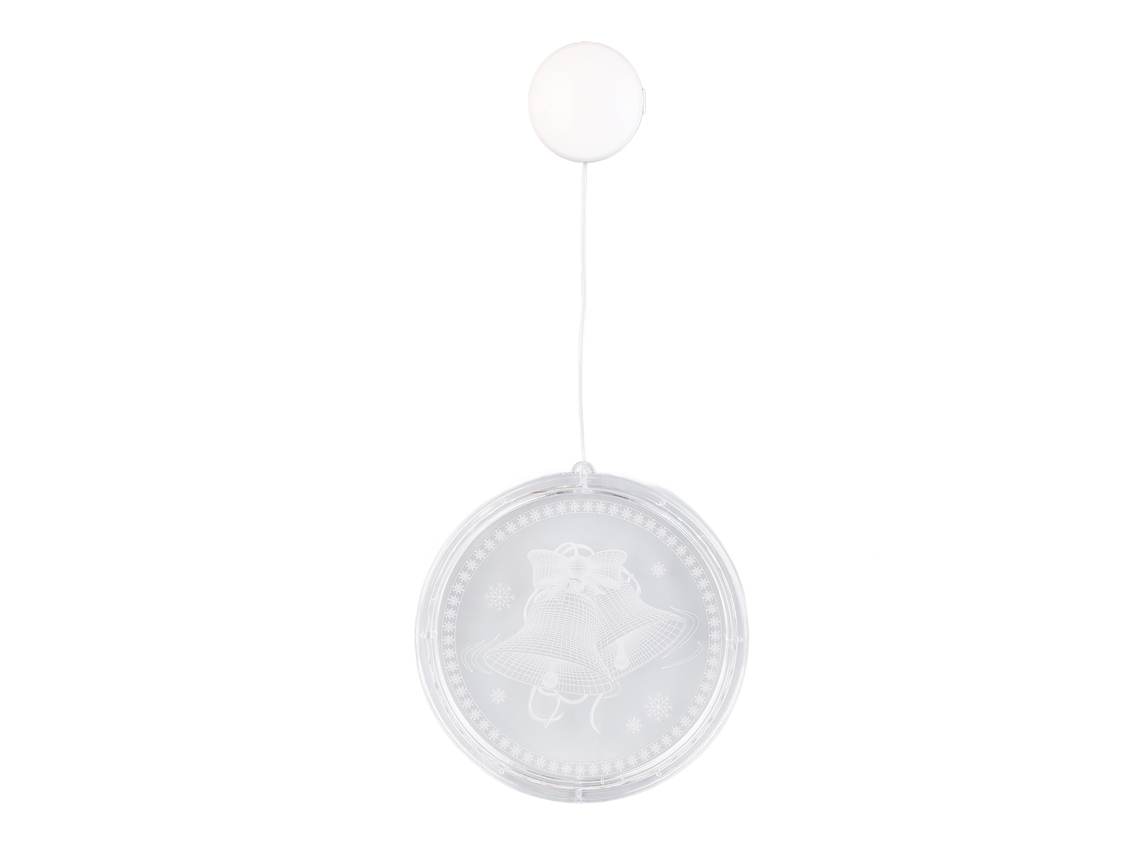 Luz De Janela De Natal 3d Campainha Led Quente Bateria