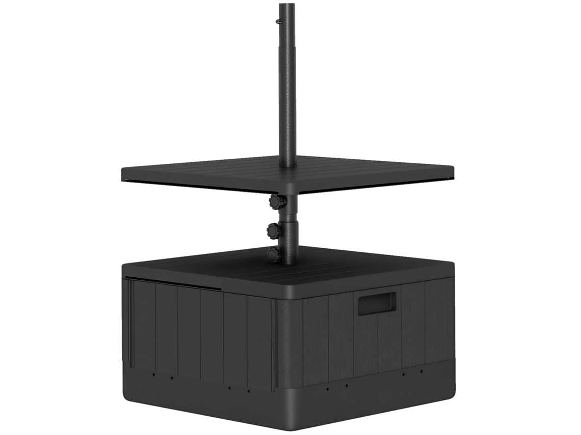 Supporto Per Ombrellone Da Patio, Supporto Per Ombrellone Da Giardino Con Piano D'appoggio, Base Per Ombrellone Da Patio, In Plastica, Nero