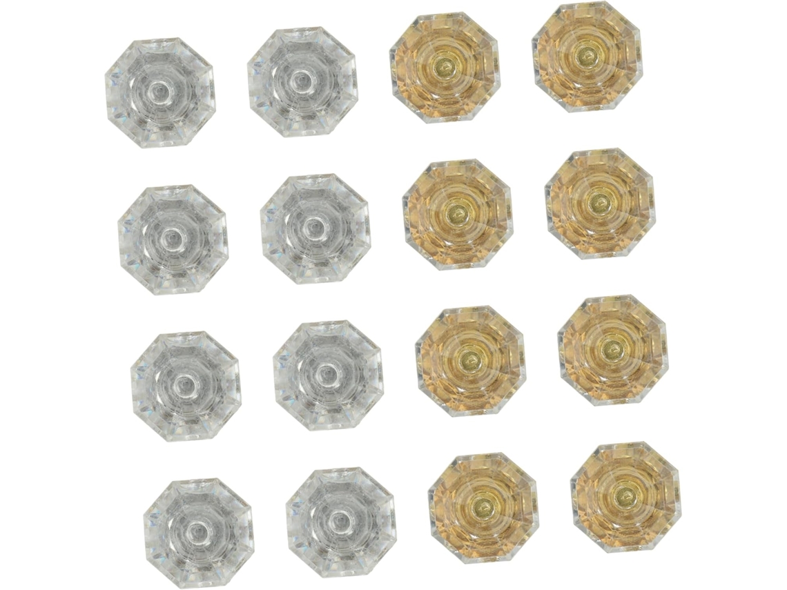 Homoyoyo Conjunto De 16-puxadores Decorativos Para Portas Armários E Guarda Roupas Elegantes Puxadores Cristal Renovação