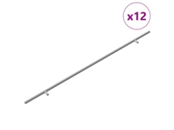 Conjunto 12 Maçaneta De Armário Vidaxl Prateado Aço (800 Mm)