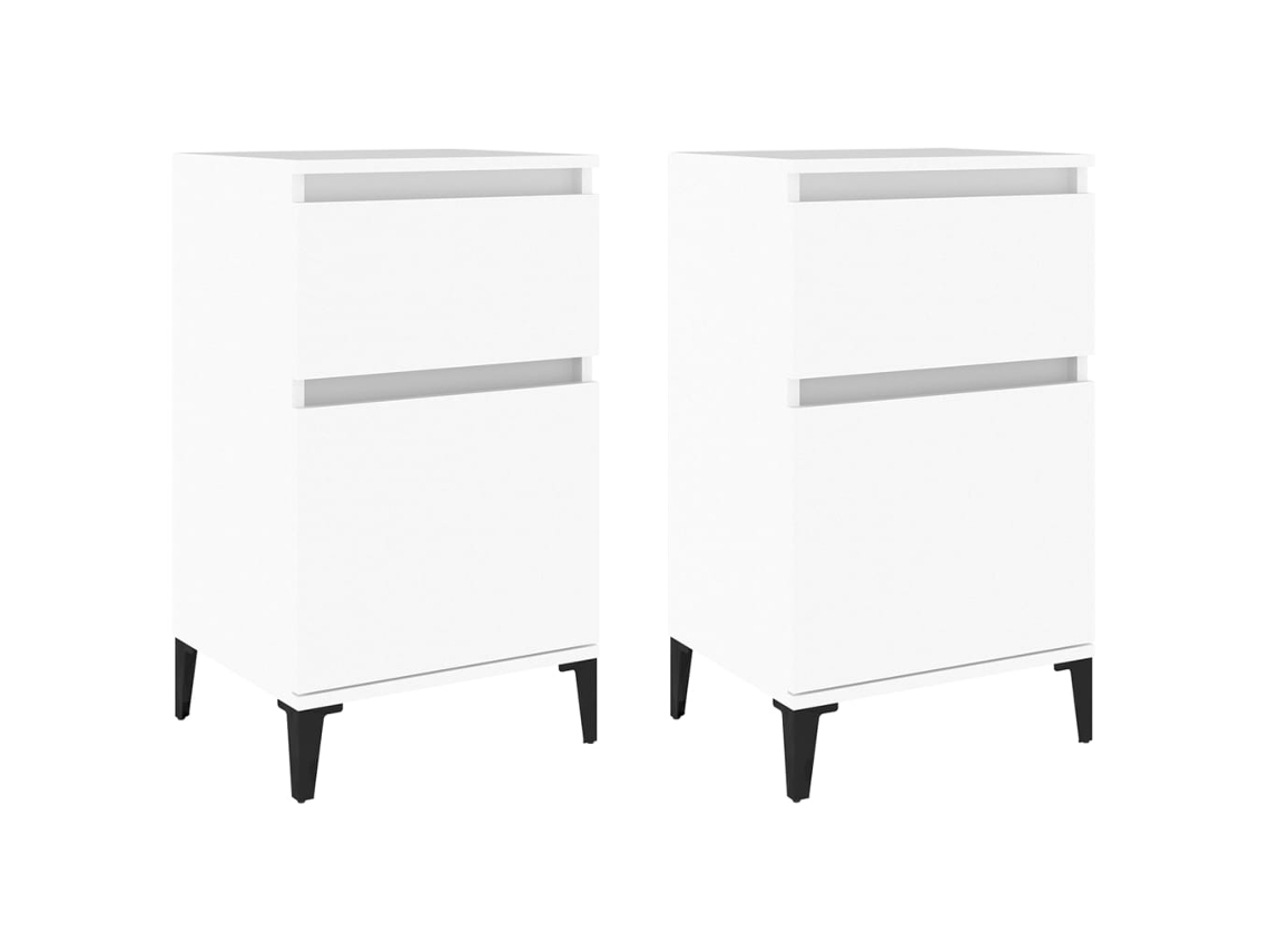 Mesas de Cabeceira 2 Pcs 40x35x70 Cm Branco MAISON EXCLUSIVE