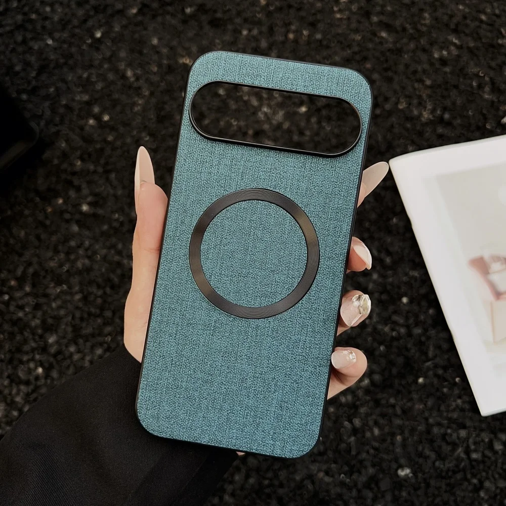 (verde Escuro, Google Pixel 8) Capa Magnética Ultrafina Para Celular, Compatível Com Carregamento Magnético E Proteção Contra Impactos.