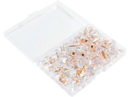 100 Tachinhas Multifuncionais Transparentes para Bricolagem e Pintura, Feitas de Plástico e Ferro, Tachinhas Reutilizáveis para