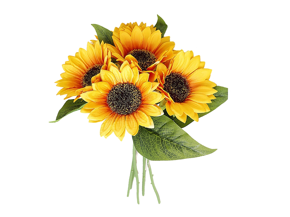 Laxiscreed Buquê De Flores Sunflower Dried Para Casamentos, Pacote De 12 Com 5 Cabeças Cada