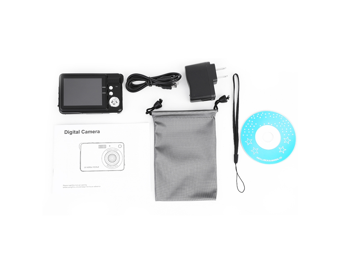 Câmera Digital Preta De 2,7 Polegadas, 18 Mp, Hd 720p, Zoom Digital De 8 Vezes Brilvibera