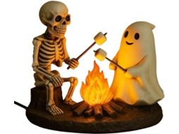 Luminária Noturna De Esqueleto Fantasma Para O Halloween Pequena.