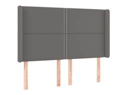 Headboard, Headboards Vidaxl Cinzeto Couro Artificial (147 X 16 X 118/128 Cm)