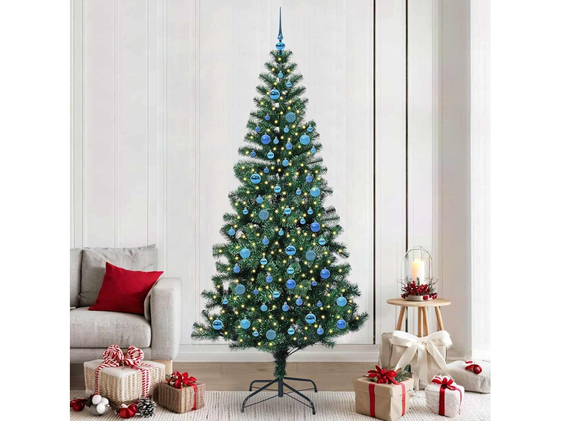 Vidaxl Árvore De Natal Artificial Pré-iluminada Verde 240 Cm