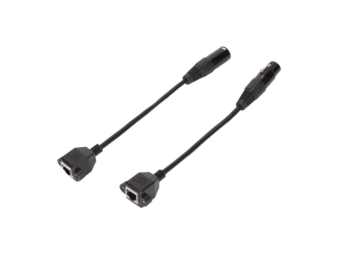 Cabo Xlr3 Para Rj45 2pcs Plug And Play Fêmea 3 Pinos Para Strip Led Estúdio De Gravação