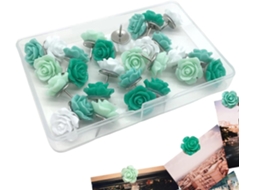 Conjunto de 30 tachininhas decorativas rosa para parede