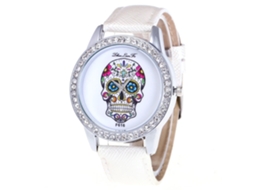Reloj De Pulsera Zhoulianfa De Aleación Con Correa De Pu Dial Redondo Analógico Cuarzo Blanco