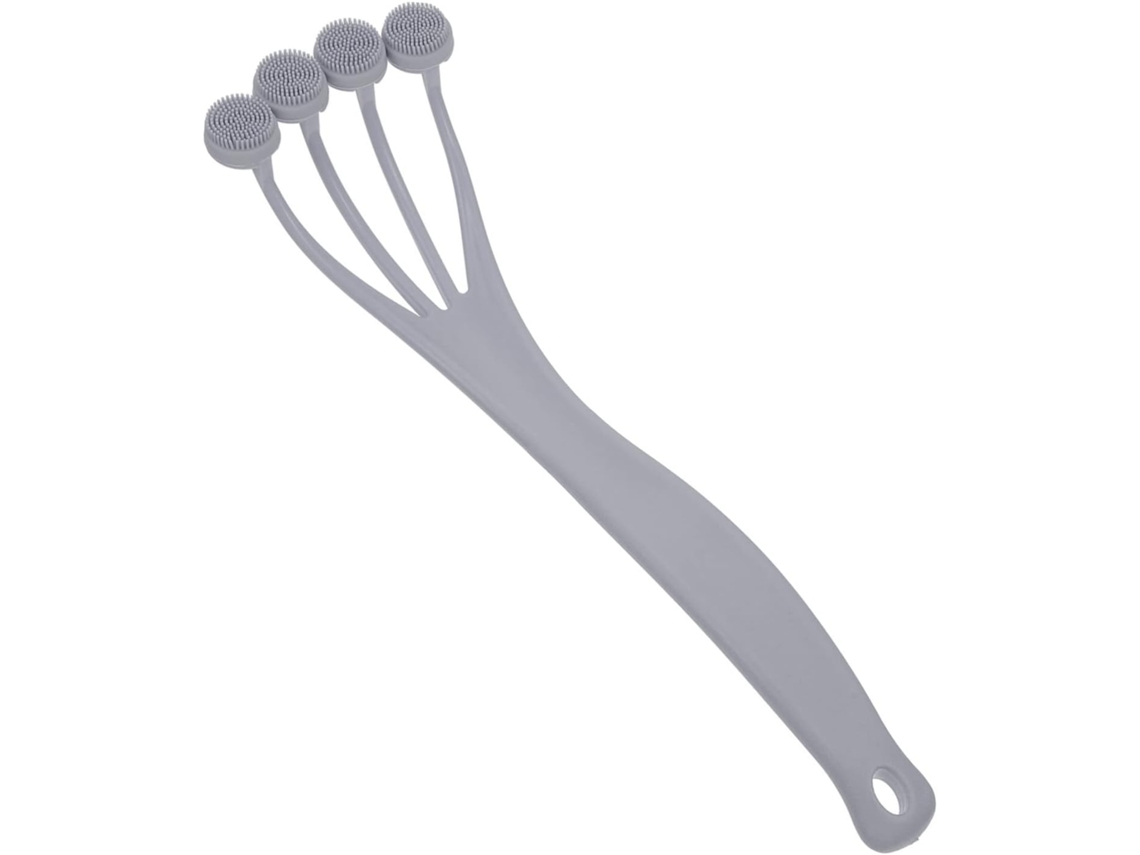 Escova De Banho Happyyami Com Cabo Longo E Cabeça Silicone, Escova Esfoliante Corporal Para Limpeza Das Costas, Massagem