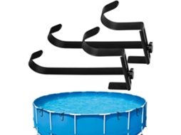 Suporte Genérico para Vara de Piscina Gancho Duplo Ajustável, Sistema de Organização Robusto, Pacote com 2 Unidades + CHABERLU