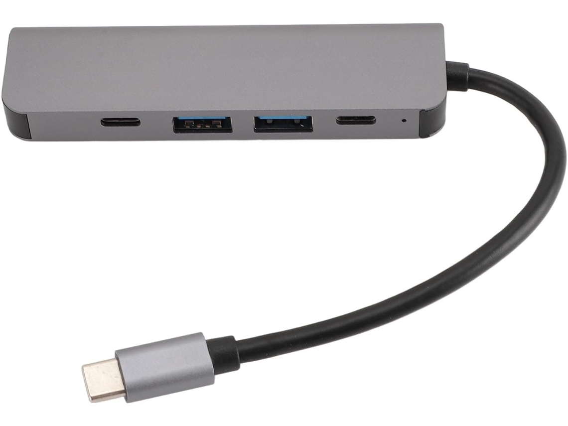 Estação De Acoplamento Usb-c 5 Em 1, Para Laptop Com 2 Portas Usb