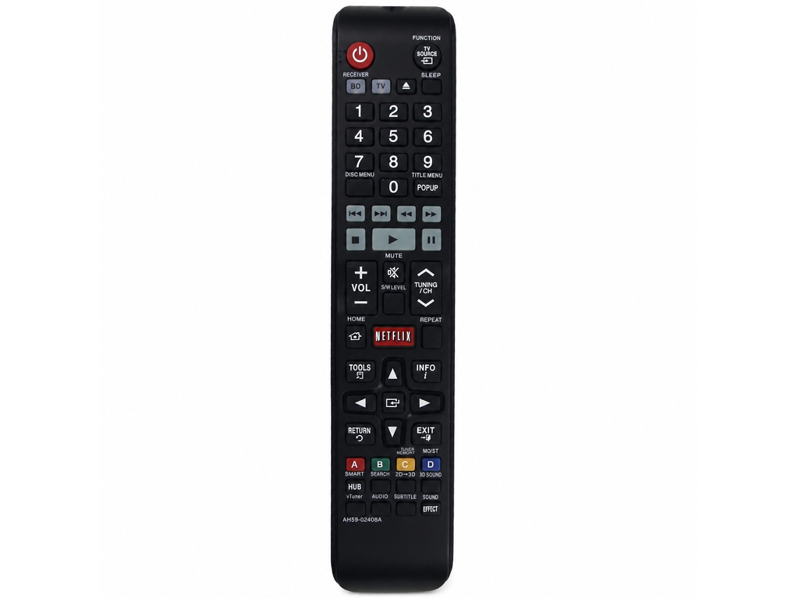 Comando À Distância De Substituição Compatível Com Recetor Av Samsung Ah59-02408a_zhd