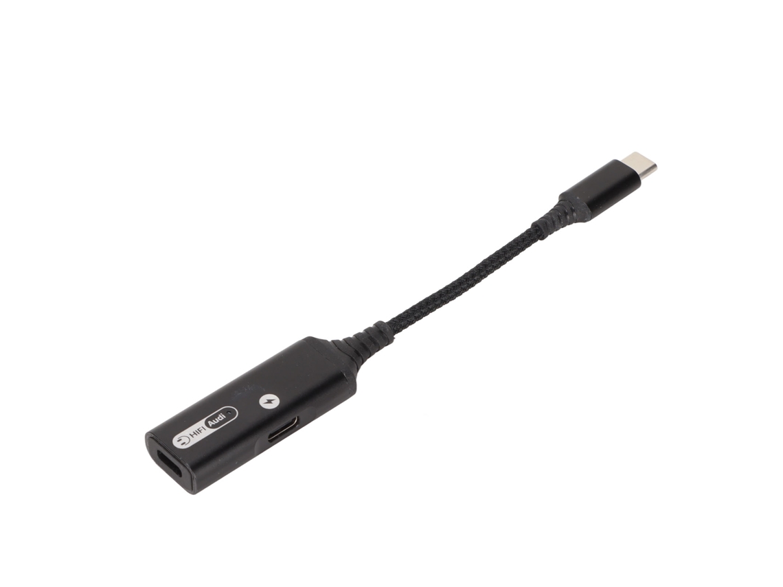 Aetheria adaptador de Fones de Ouvido Dual Type C com Carregamento Rápido Pd/qc 60w para Headphones