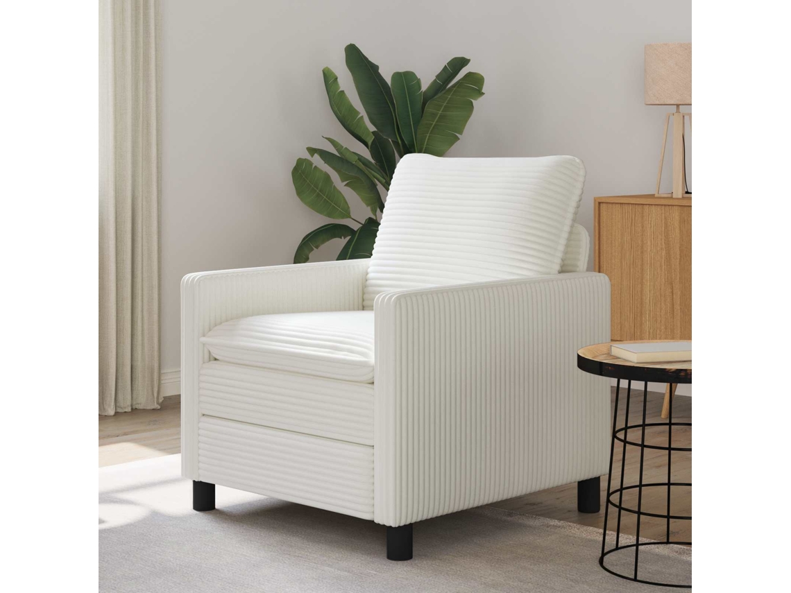 Vidaxl Sofá Creme 76 X 81 X 87,5 Cm Poliéster