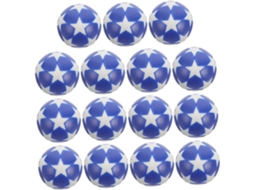 Acessórios Para Pebolim, 15 Peças De Bolas De Futebol De Plástico Azul, Acabamento Fino.
