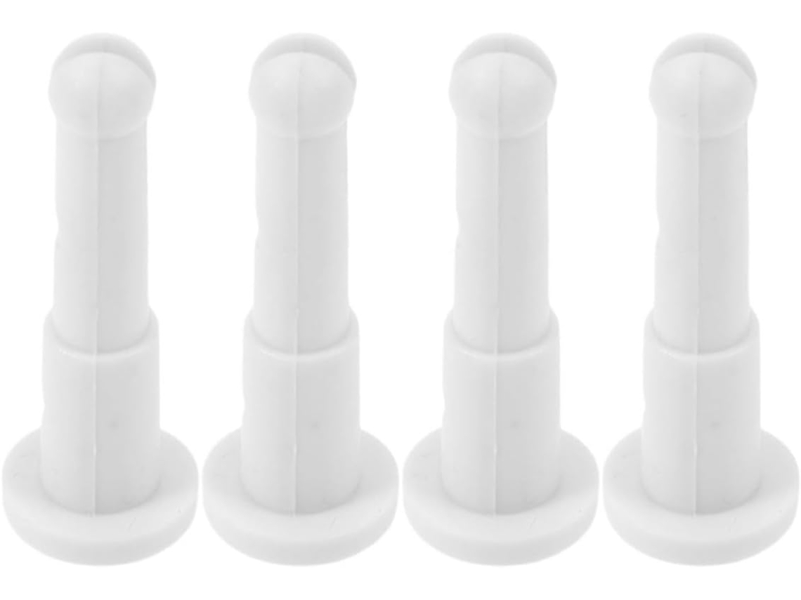 Clips de papel Upkoch, acessórios de plástico branco, leves e fáceis de usar, pacote com 4 unidades para fixação segura.