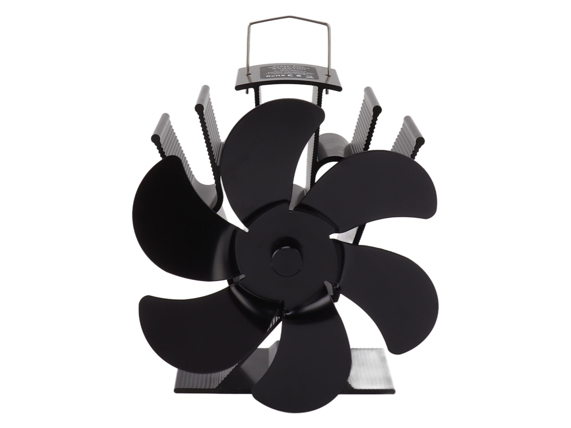 Ventilador de Estufa a Calor 6 Lâminas para Estufas de Madeira