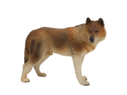 Primerox modelo de Lobo Marrom Simulação Ornamentos Decoração Mesa Brinquedo Educativo para Crianças