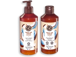 Coffret Corporal YVES ROCHER FRANCE Conjunto Noz de Coco Gel Duche + Leite Corpo (400 ml + 390 ml)