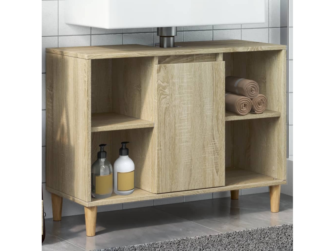Vidaxl Armário P/ Casa Banho 80x33x60cm Deriv. Madeira Carvalho Sonoma
