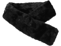 Cachecol Preto Quente De Pele Sintética, Macio E Leve, Gola Alta, Tamanho Único, Feminino, Inverno.