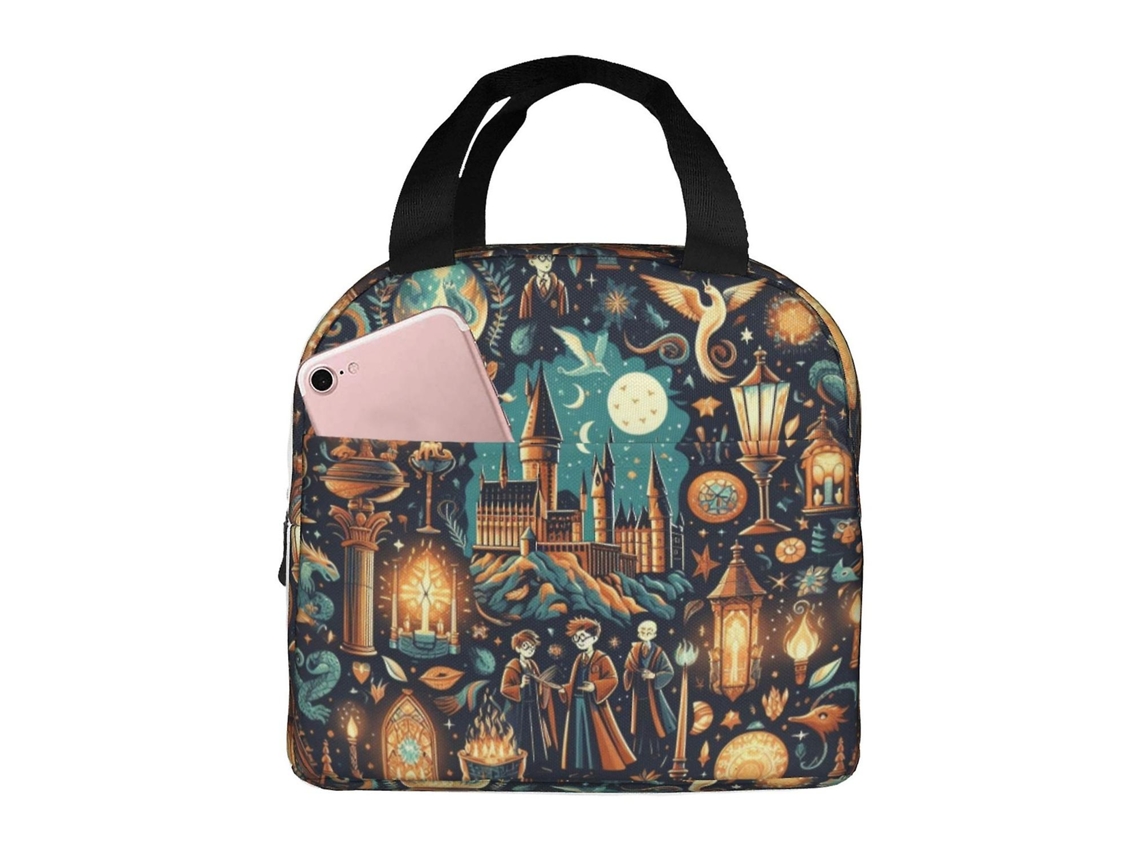 Lancheira Térmica Harry Potter, Bolsa Térmica Escolar de Bruxaria, Sacola Bento Mágica, A 128 Aquaforge