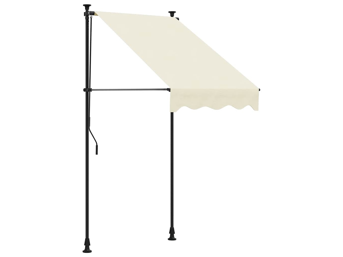 Toldo retrátil 100x150 cm em tecido e aço cor creme MAISON EXCLUSIVE