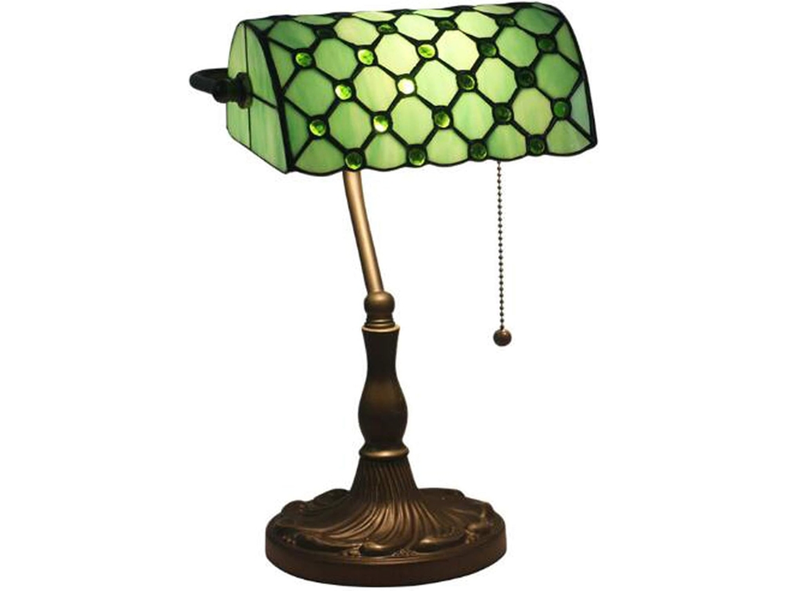 Abajur De Mesa Tiffany, 25cm, Estilo Vintage, Em Vitral, Para Leitura Ou Cabeceira, Com Base De Liga Metálica, Ideal