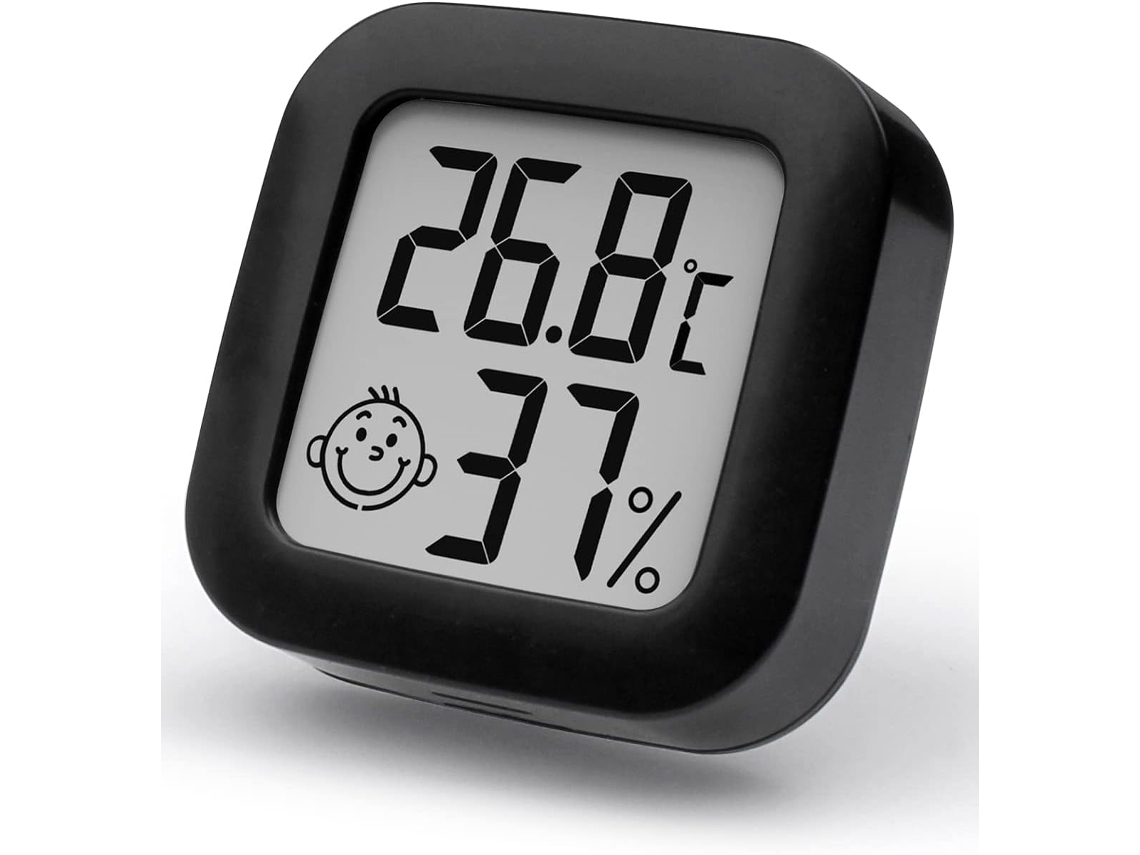 Termohigrómetro Digital Preto 4,3cm Alta Precisão, Nível Conforto ZYBLSSBB