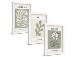Composição De Quadros Padrões De Pôsteres De Plantas De Matisse Espelharte (3 Peças 20x30 Cm)